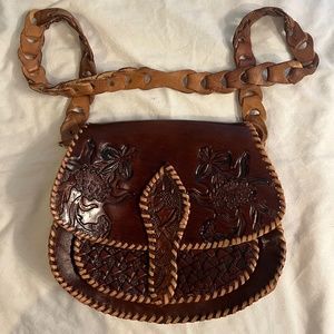 Handmade Tooled Leather Handbag
